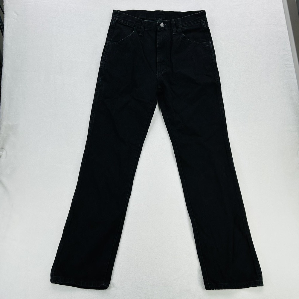 Rustler Jeans Mens 32x32 Black Regular Fit Straight Leg Denim Dark Wash 5 Pocket